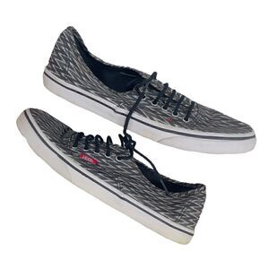 Vans Chevron Gray Grey White Skate Shoe Sneaker Size Mens 7 Womens 8.5